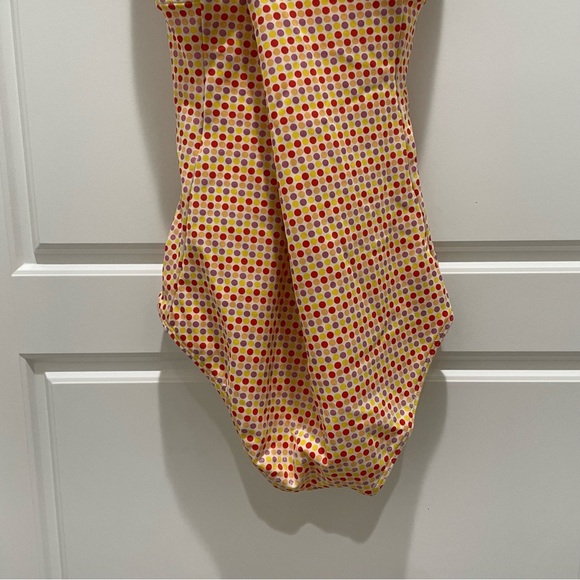 Lands' End Kids Yellow Red Orange Purple One Piece Swim Suit Bathing Suit - Picture 6 of 6